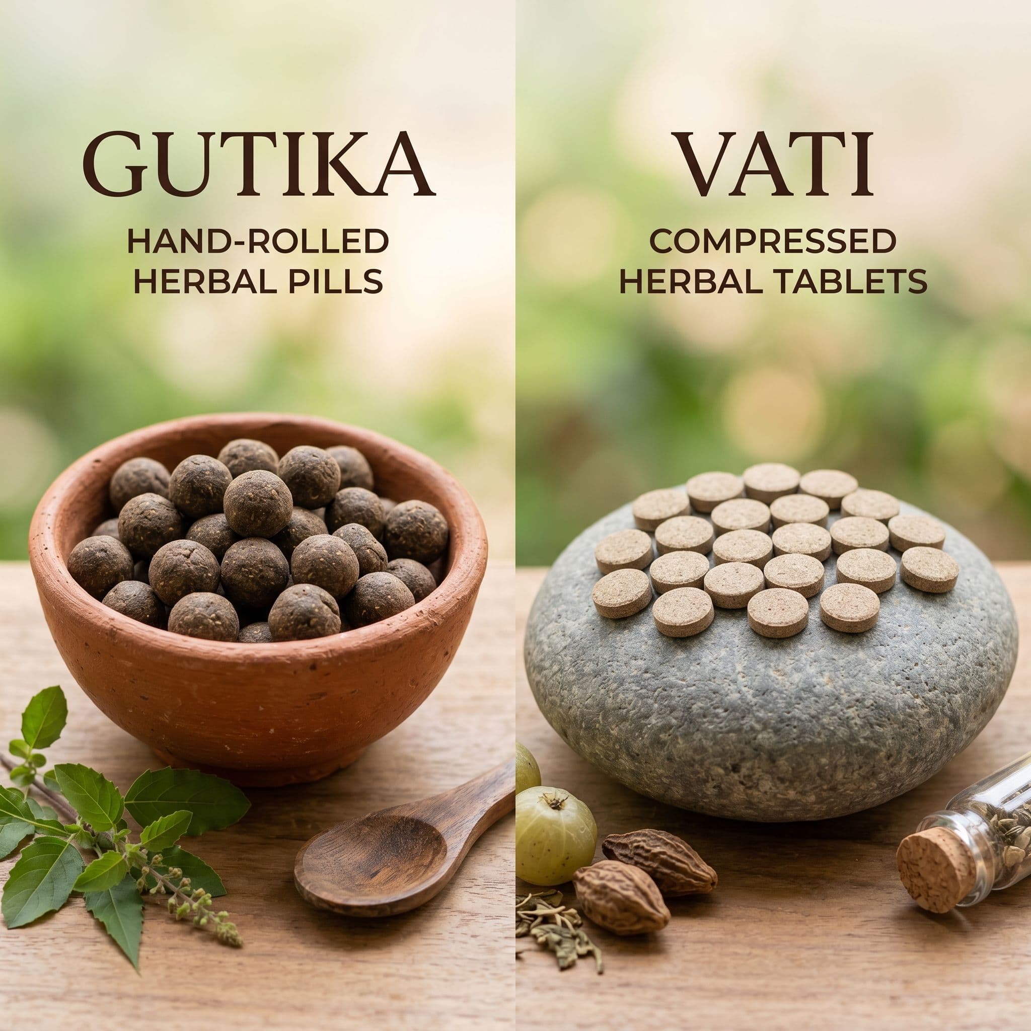 Vati and Gutika: Traditional Ayurvedic Tablets
